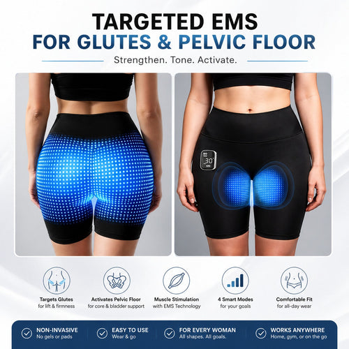 EMS Booty Lift & Sculpt Shorts — 4-Mode Microcurrent Glute Sculpting